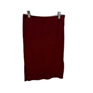 Midi Length Rib‎ Knitted Skirt Small by After Market